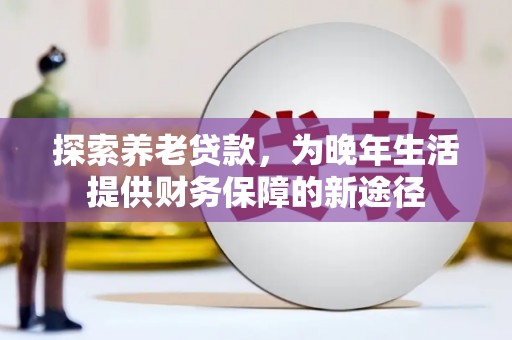 关西探索养老贷款，为晚年生活提供财务保障的新途径