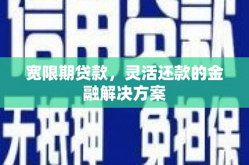 关西宽限期贷款，灵活还款的金融解决方案