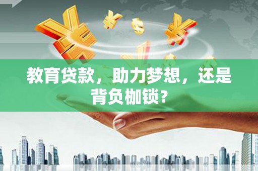关西教育贷款，助力梦想，还是背负枷锁？