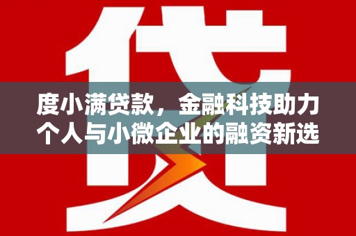 关西度小满贷款，金融科技助力个人与小微企业的融资新选择