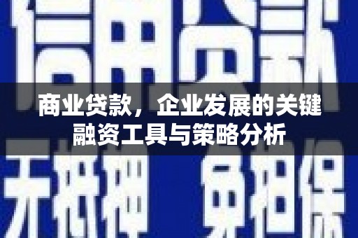 关西商业贷款，企业发展的关键融资工具与策略分析