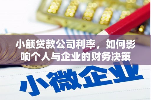 关西小额贷款公司利率，如何影响个人与企业的财务决策