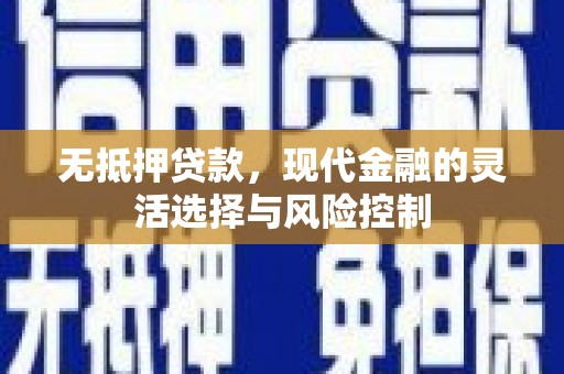关西无抵押贷款，现代金融的灵活选择与风险控制