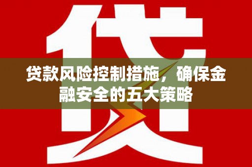 关西贷款风险控制措施，确保金融安全的五大策略