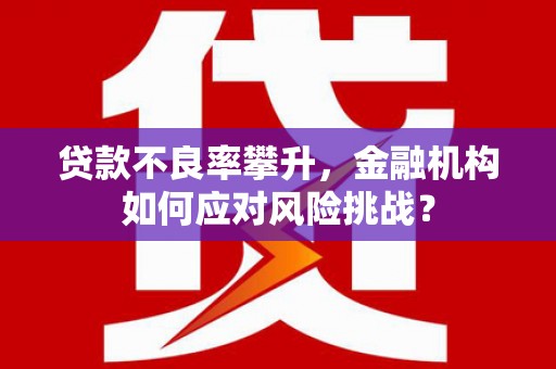 关西贷款不良率攀升，金融机构如何应对风险挑战？