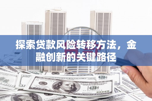 关西探索贷款风险转移方法，金融创新的关键路径