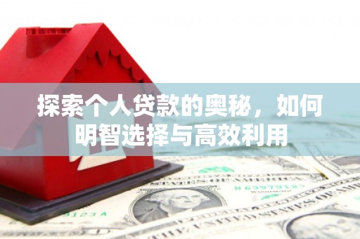 关西探索个人贷款的奥秘，如何明智选择与高效利用