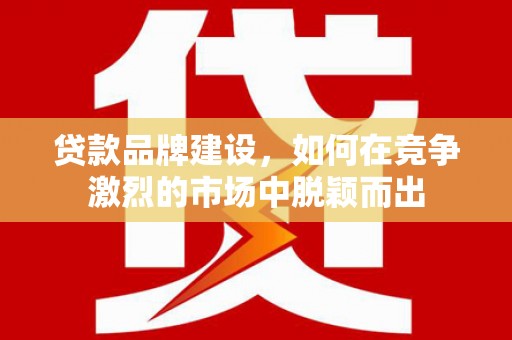 关西贷款品牌建设，如何在竞争激烈的市场中脱颖而出
