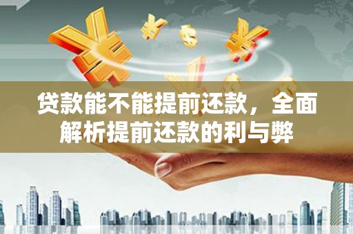 关西贷款能不能提前还款，全面解析提前还款的利与弊