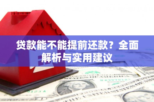 关西贷款能不能提前还款？全面解析与实用建议